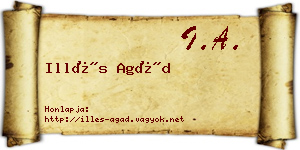 Illés Agád névjegykártya